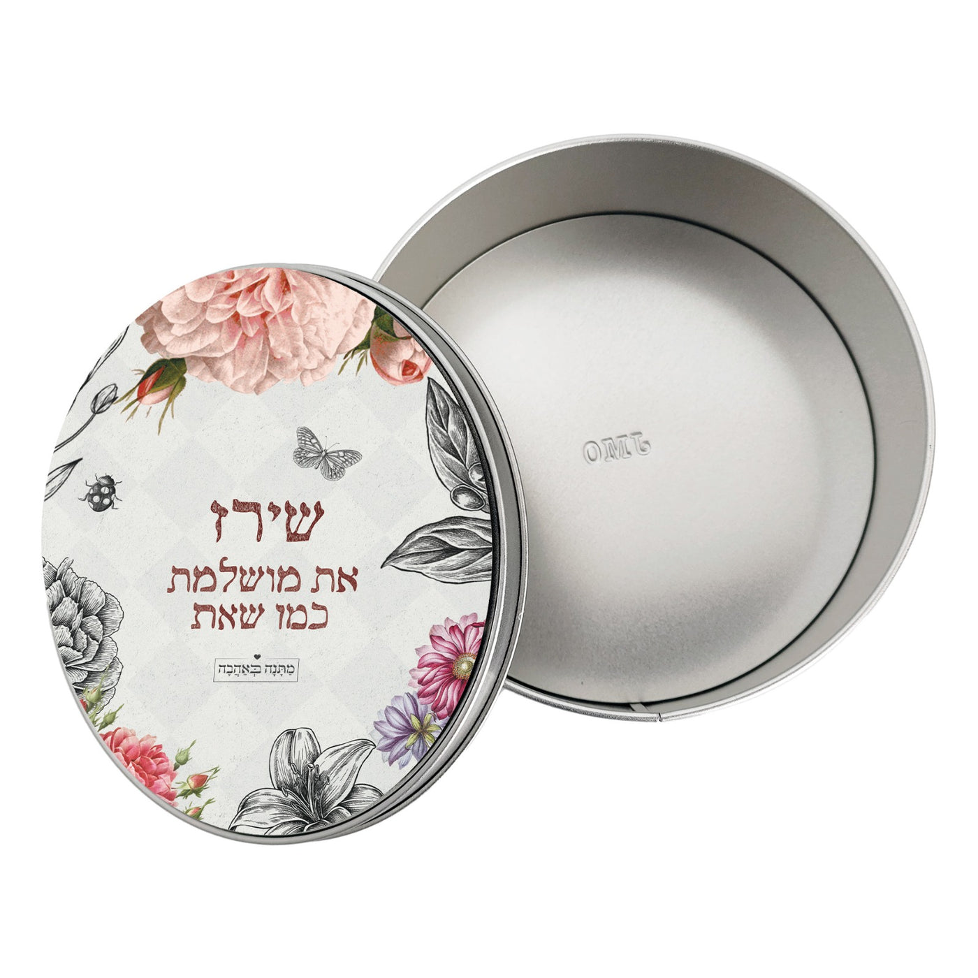 קופסת מתכת עיגול- דגם וינטאג'