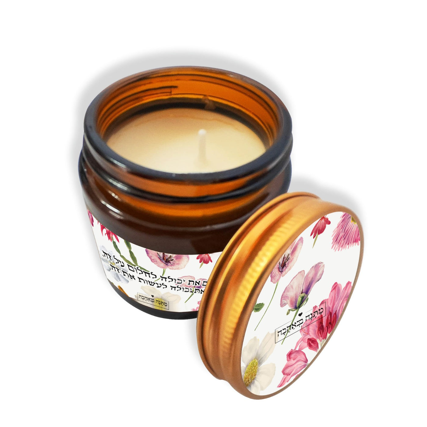 נר ריחני דגם פרחי בר – חוויה רגשית שמפיצה חמימות, שלווה ואלגנטיות רומנטית